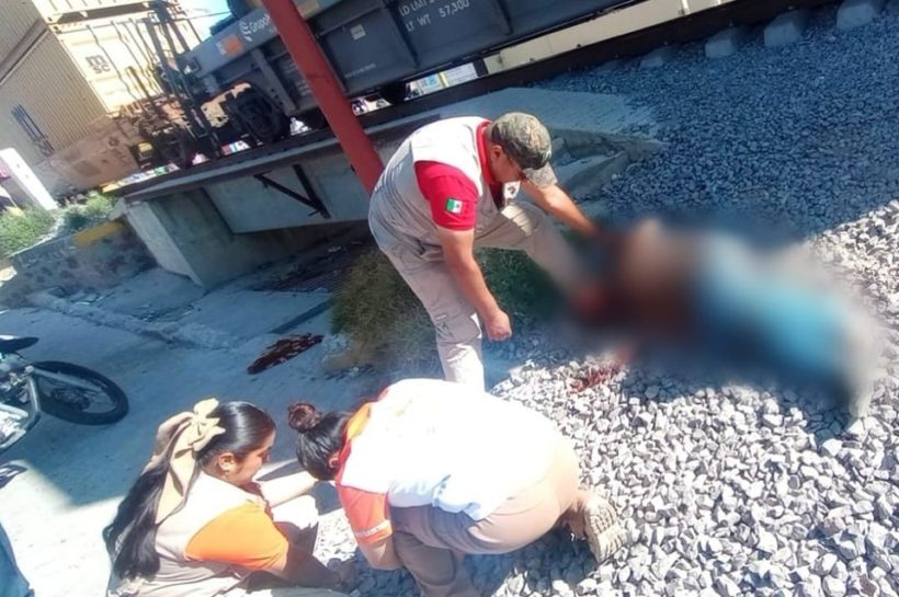 Atienden a masculino atropellado por el tren, en Huamantla