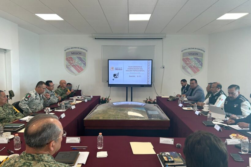 CEPC sostiene reunión con autoridades federales para reforzar acciones por actividad del Volcán Popocatépetl
