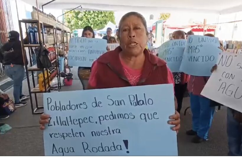 Pobladores de Zitlaltepec se manifiestan contra centro cultural Matlalcuéyetl