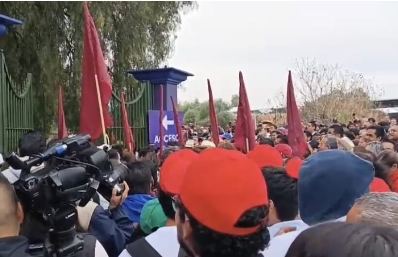 Pobladores irrumpen en planta de tratamiento de San Hipólito Chimalpa antes de visita presidencial