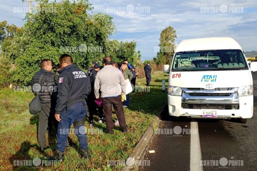 Tres delincuentes asaltan unidad de Atah en plena autopista Tlaxcala–Texmelucan