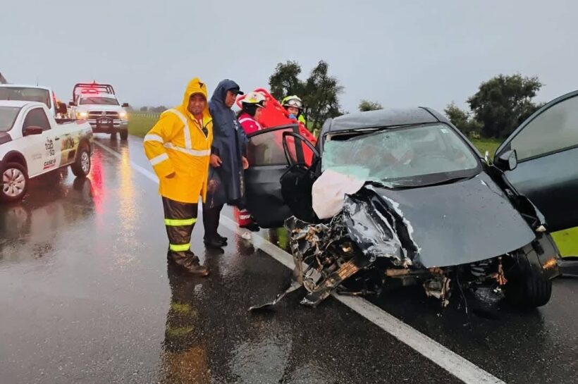 Tragedia en la Amozoc–Perote: choque frontal deja un muerto y varios heridos en Ixtenco