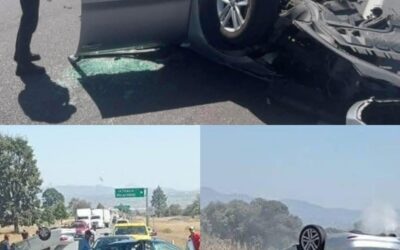 Dos mujeres pierden la vida en fuerte choque frontal en Zitlaltepec, sobre la autopista Perote–Amozoc